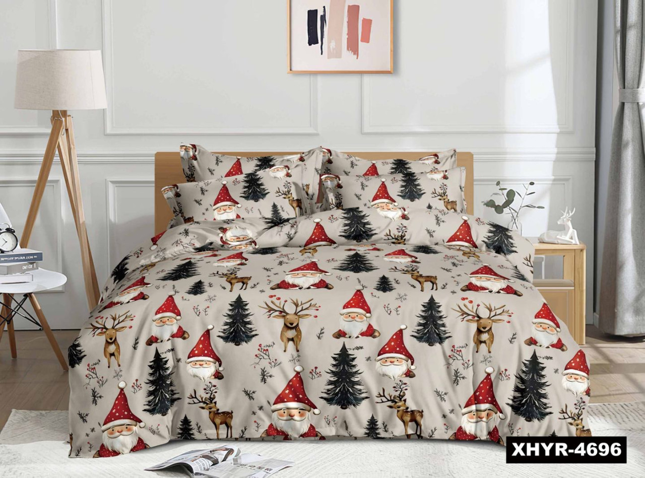 Новорічна постільна білизна фланель Royal Dream байка Санта, фото 1