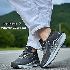 Спортивні кросівки nike pegasus 5 для бігу чорні найк gore-tex для трейлу весна осінь високі
