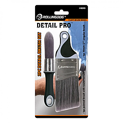 Набір пензлів з короткою ручкою Rollingdog Detail Pro 22/50мм 2шт
