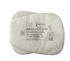 Предфільтр 3M 5911  P1 Протиаерозольний фільтр, 1 пара від твердих і рідких аерозольних частинок
