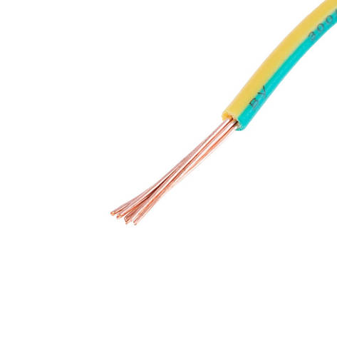 Дріт багатожильний 1mm2 (18AWG, 7xD0.43mm) жовто-зелений, 1 м, фото 1