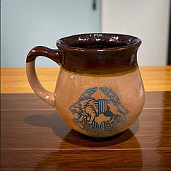 Чашка ССО червона ручна робота 450 мл