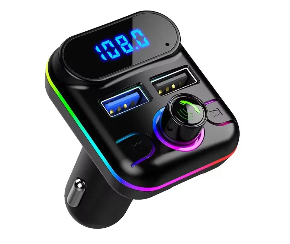 Автомобільний FM-модулятор ФМ-трансмітер, з дисплеєм Bluetooth 2 USB, фото 1