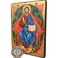 Деревянная икона Спас в силах 20x28 см