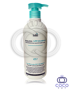 Кератиновий безсульфатний шампунь La'dor Keratin LPP Shampoo 530 ml