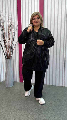 Шикарний кардиган-бомбер "Хамелеон" великого розміру 62-64 66-68 70-72 74-76, фото 5