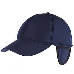 Чоловіча синя кепка плащівка з флісом і вушками Розмір: 56- 60 (17120-2)