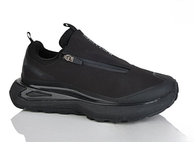 Стильні чоловічі демісезонні кросівки в чорному кольорі