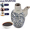 HOMSFOU - Керамічна пляшка для соєвого соусу, оцту та олії – фарфорова ємність-дозатор з носиком, керамічний глечик для кухні, фото 3