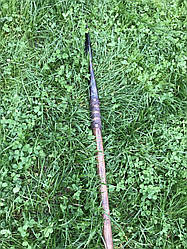 Сувенірний спис середнього розміру – сталь затемнена (воронена), древко ясень