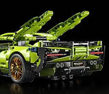 Конструктор Cyberpunk Lambo Sian гоночна модель з підсвіткою, фото 7
