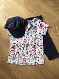 Костюм комплект футболка + укорочені лосини + кепка Lupilu на дівчинку, р.86-92, 12-24 міс., фото 2