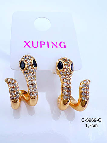 Сережки Xuping позолота, фото 1