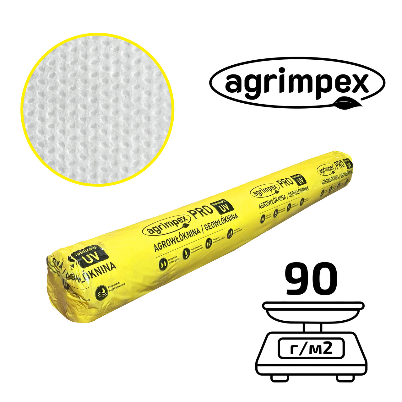 Агроволокно біле щільність 90 г/м² 1,6x50 м — Agrimpex, фото 1