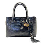 Шарм для сумки Конячка з пензликом з натуральної шкіри 7908 Silver Taurus., фото 4