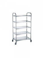 Візок сервірувальний 5 полиць 830x510 мм 810125 Hendi Stainless steel