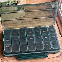 Органайзер для таблеток MSK-3516 на 21 відсік, кишеньковий контейнер для зберігання ліків, бокс для вітамінів