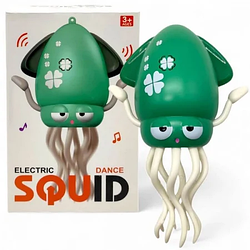 Танцюючий кальмар, восьминіг , музична іграшка на акумуляторі Tummy Time Octopus Smart зелений