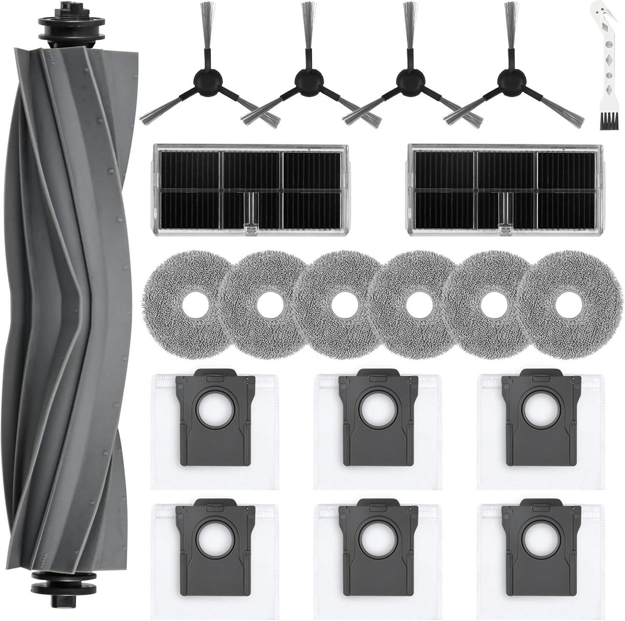 Набір запчастин для робота-пилососа Dreame/Mova (20 шт), головна щітка, мішки для пилу, серветки, бічні щітки, фото 1