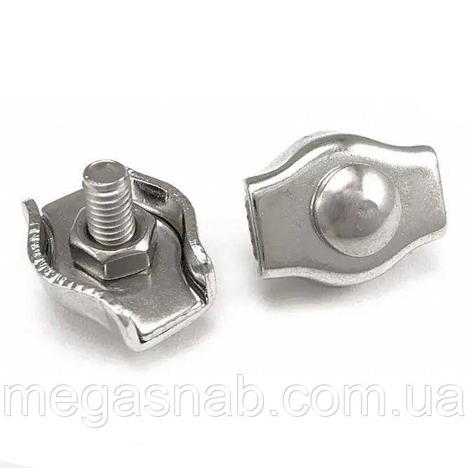 Затискач одинарний Apro 6 мм, фото 1