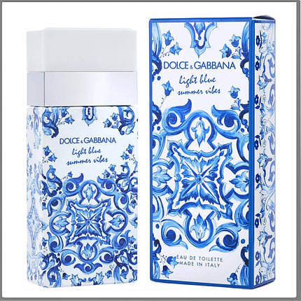 Dolce&Gabbana Light Blue Summer Vibes туалетна вода 100 ml. (Дільче Габбана Лайт Блю Саммер Вайбс), фото 1