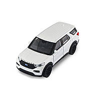 Машинка метал Ford Explorer 2023 Форд білий 1:43 відкр двері 5*12*4см (250392W), фото 3