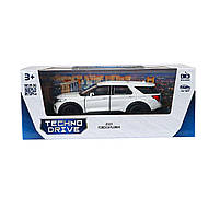 Машинка метал Ford Explorer 2023 Форд білий 1:43 відкр двері 5*12*4см (250392W), фото 7
