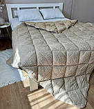 Верблюжа двостороння ковдра Євро з відкритим хутром., фото 3