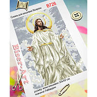 Схема вишивання бісером на габардині Бісер Арт Синій (у серебрі) 30х40-В726