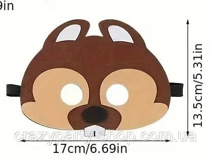 Карнавальна дитяча маска Білочка Більченя, фото 1