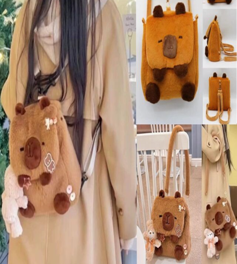 Дитячий рюкзак Капибара одне відділення на змійці, фото 1