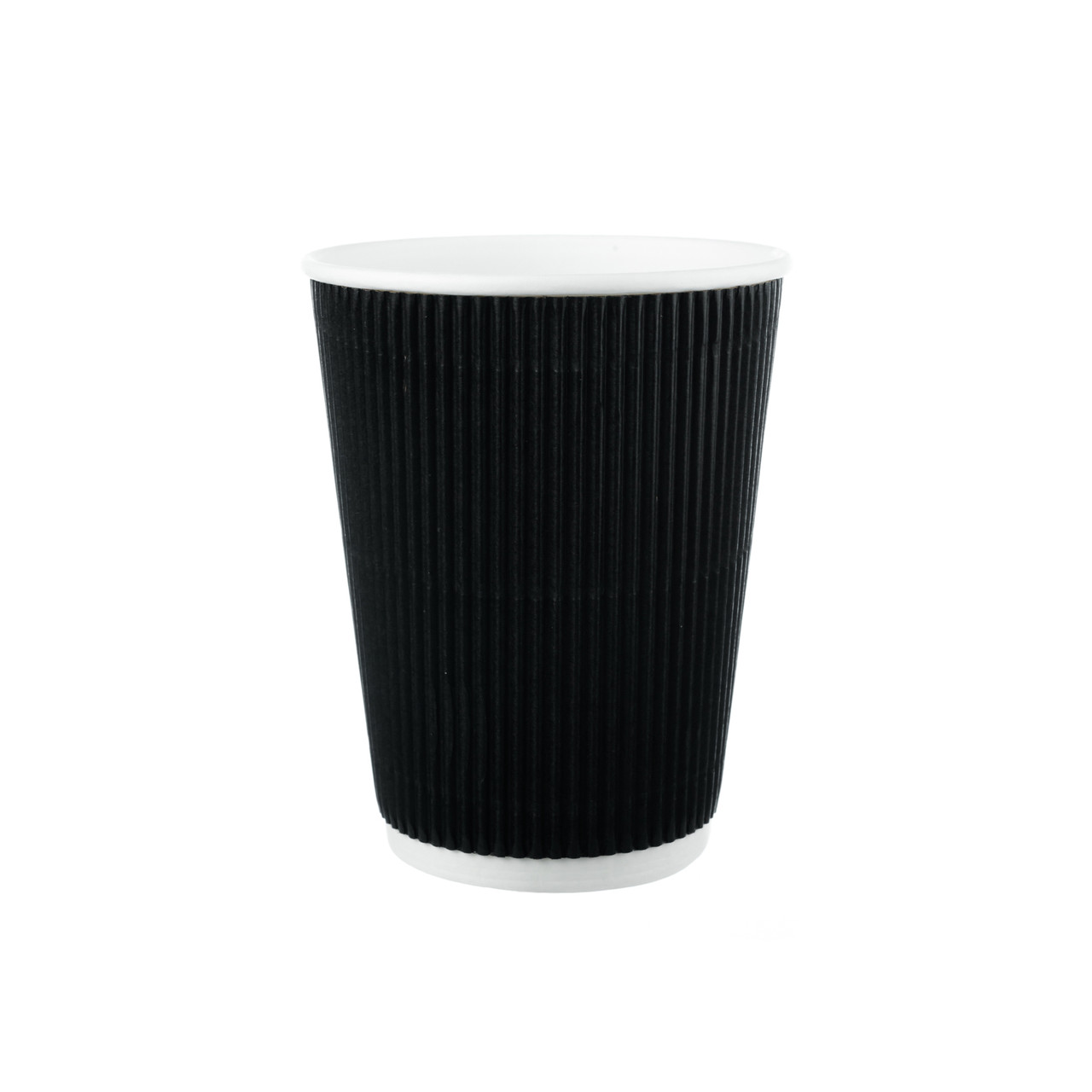 Стакан Гофрований “U” (Ripple) 350мл ЄВРО - Чорний (25шт.), 20уп./ящ. (кр-90)