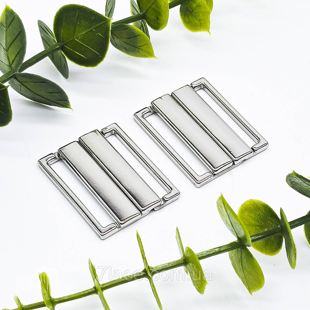 Застібка металева для купальника / колір срібло / 2,5 см / замовлення від 1 штуки, фото 1