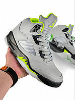 Чоловічі сірі кросівки Nike Air Jordan 5 Retro Green Bean Grey х Джордан 41