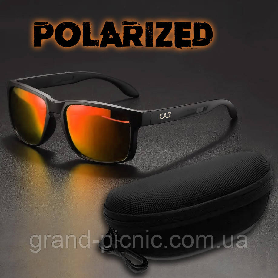 Окуляри сонцезахисні з поляризацією "Polarized" у футлярі, фото 1