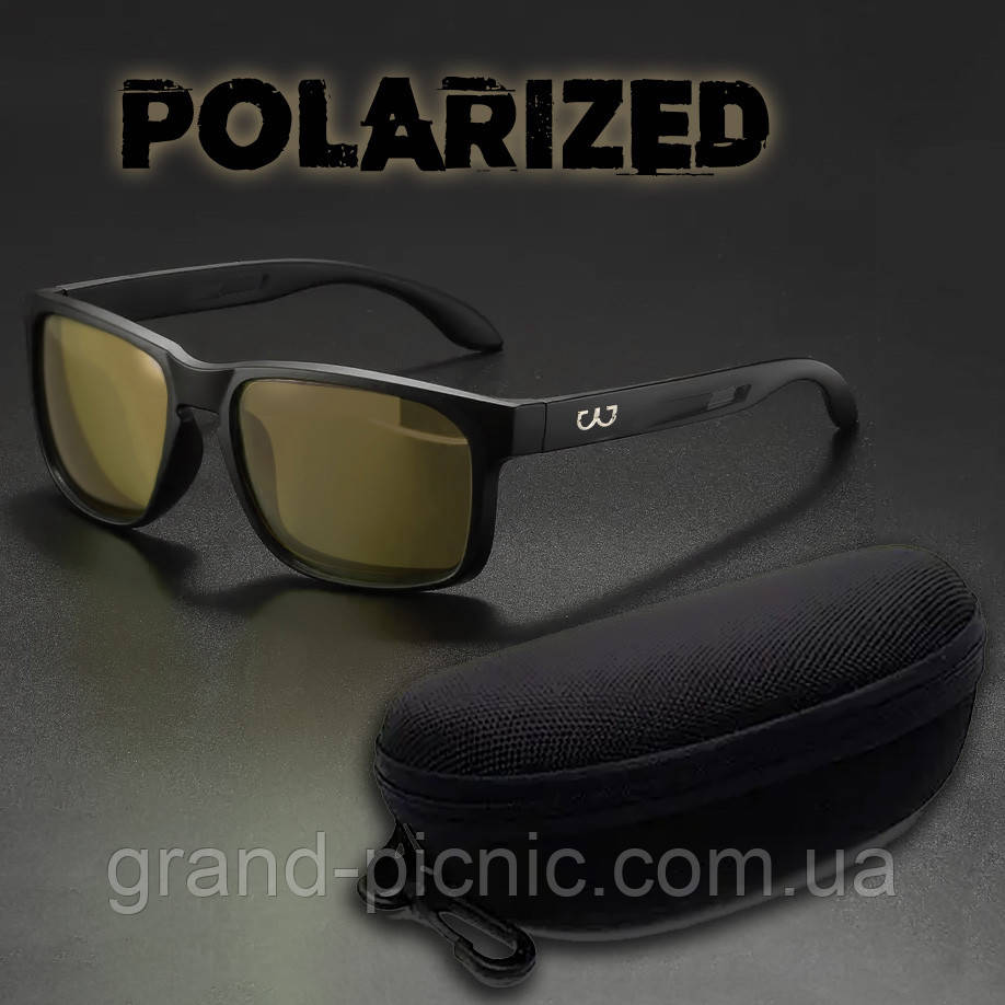 Окуляри сонцезахисні з поляризацією "Polarized" у футлярі, фото 1