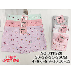 Дитячі трусики-шортиками з малюнками "Зайчики" для дівчинки Розміри: 4-6, 7-9, 10-12, 12-14 років (11003)