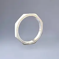 Контргайка нержавіюча різьбова Ду100 (4"), восьмигранна, н/ж сталь AISI304, DIN 431, BSPP Class 150