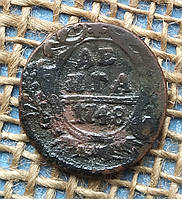 1 деньга 1748 року. росiйська iмперiя