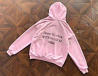 Худи Розовое Acne Studios Оверсайз Свитшот Модный Яркий Стильный Легкий Повседневный Комфортный С Капюшоном Мягкий Для девчак