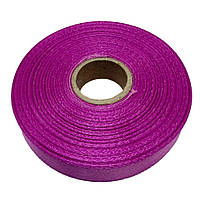 Атласна блискуча стрічка для рукоділля, пурпурна, 1.2 см x 23 м