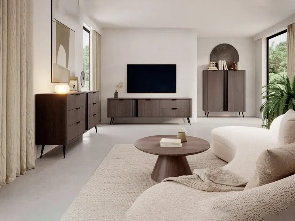 Набір меблів для вітальні Veris, дуб Дунін/чорний, фото 1