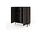 Високий комод Veris B 2D, дуб Дунін/чорний, фото 3