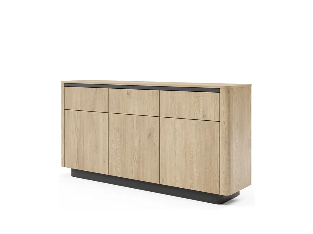 Комод Torro C 163 3D3S, дуб Кремона / чорний, фото 1