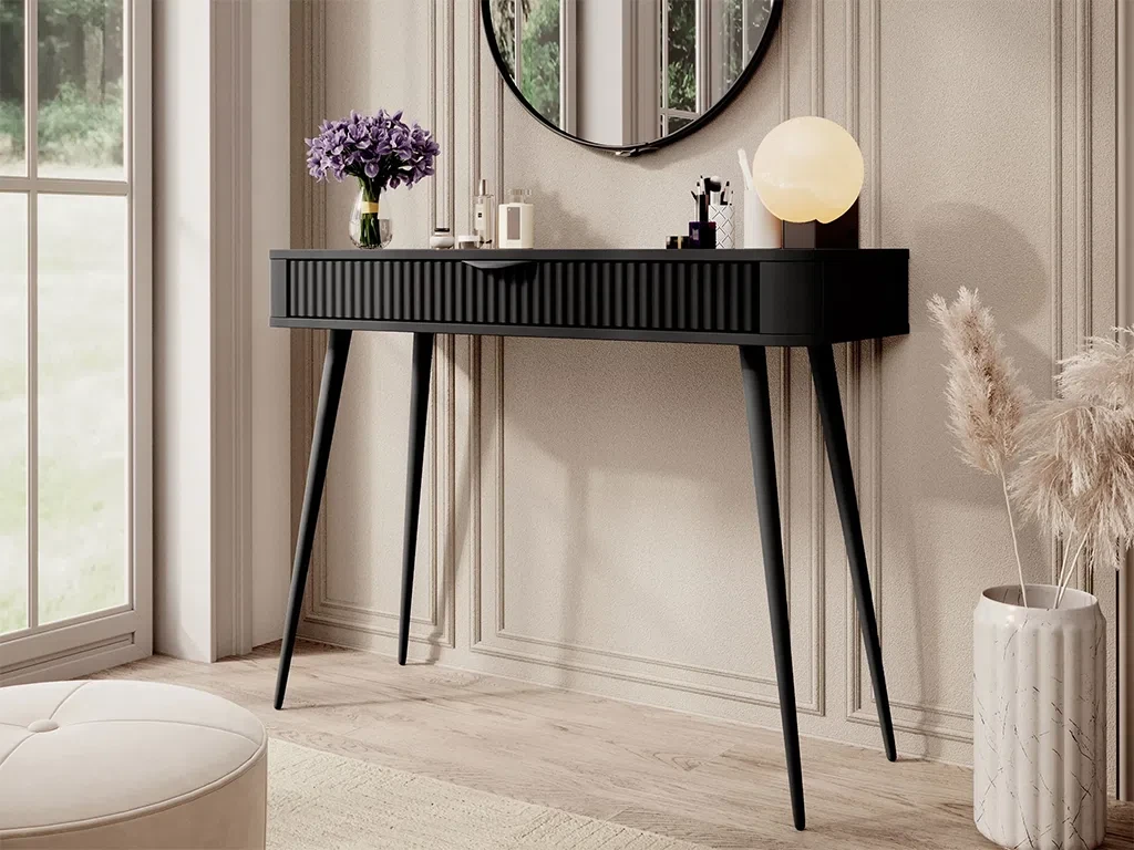 Туалетний столик Lante J 1S, чорний графіт/чорний, фото 1