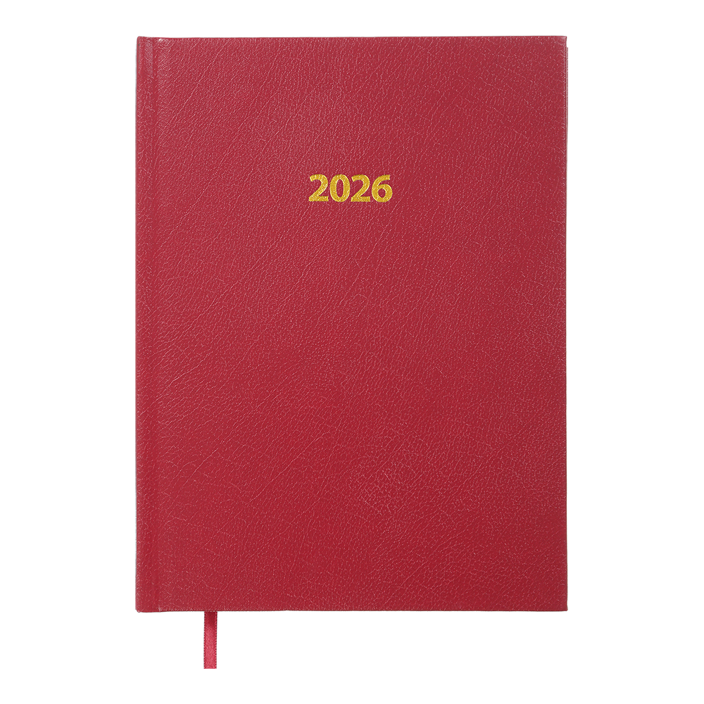 Щоденник датов. 2026 STRONG, A5, темно-червоний, бумвініл