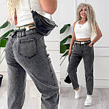 Джинси мом з поясом, фото 2