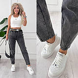 Джинси мом з поясом, фото 3