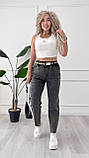 Джинси мом з поясом, фото 5