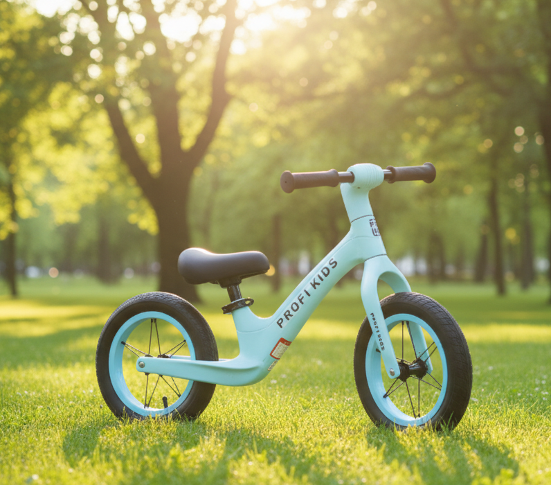 Біговел PROFI KIDS MBB 1011-2 12" легкий і міцний блакитний баланс-байк з надувними колесами, фото 1